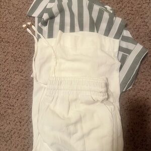 Goodfellow & Co Black Pants with White Striped Lining